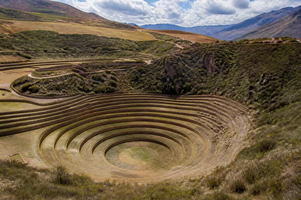 Circular terraces at Moray in Peru's Sacred Valley
