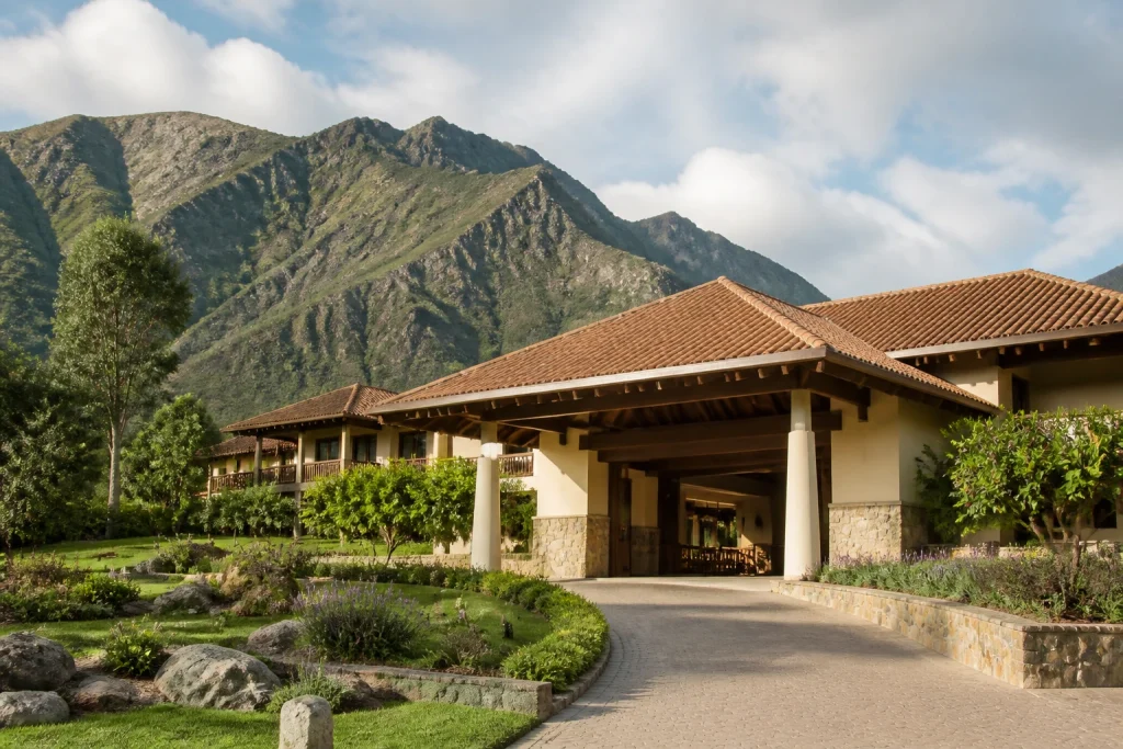 Exterior and grounds of Tambo del Inka in Urubamba