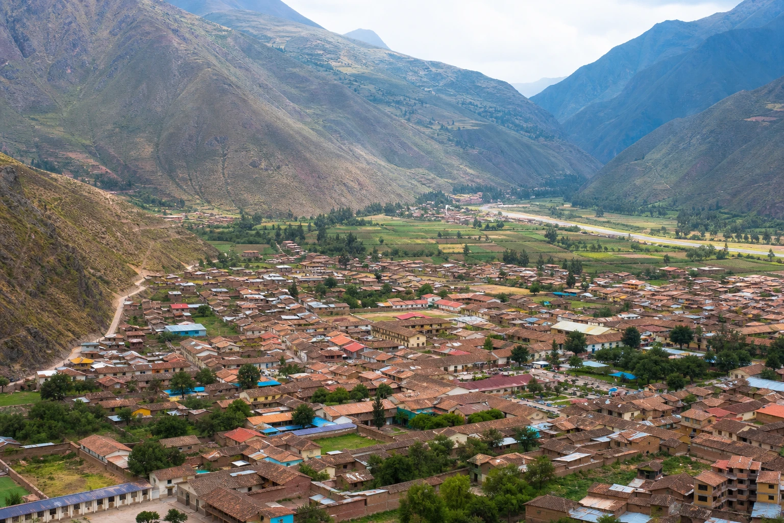 Calca town in the Sacred Valley of Peru