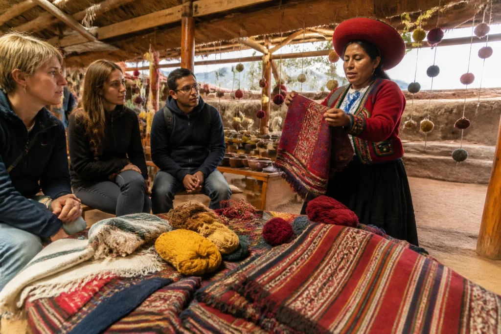 Weavers and handmade textiles at the CTTC Chinchero center