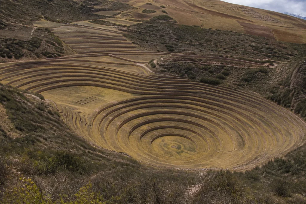 Concentric agricultural terraces at Moray in the Sacred Valley