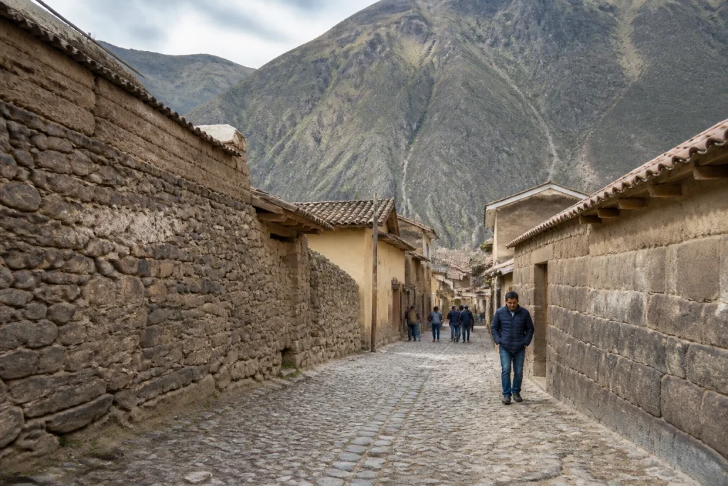 Historic town setting in Ollantaytambo in Peru’s Sacred Valley