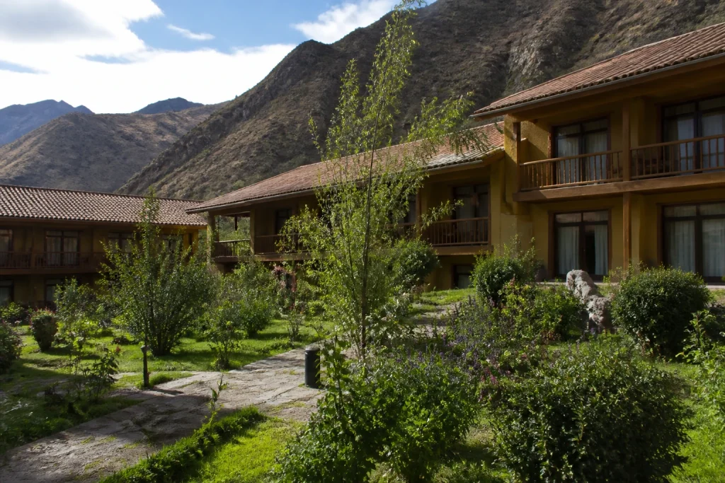 Green grounds at Lizzy Wasi in Urubamba.