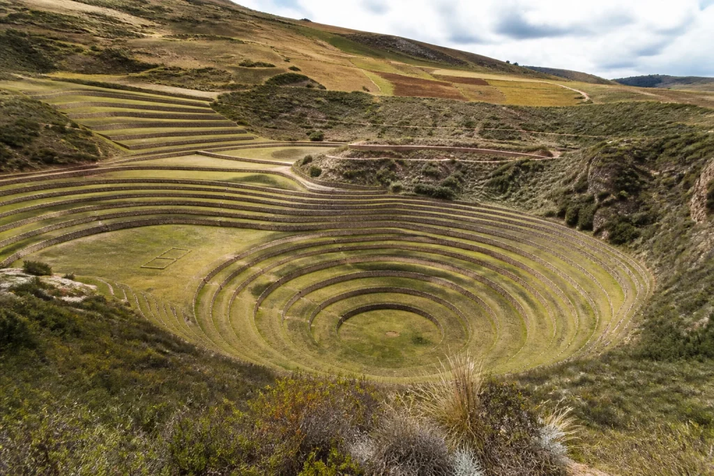 Concentric terraces at Moray in the Sacred Valley