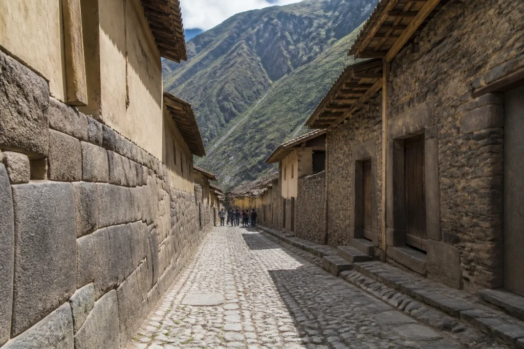 Historic stone street in Ollantaytambo, Sacred Valley