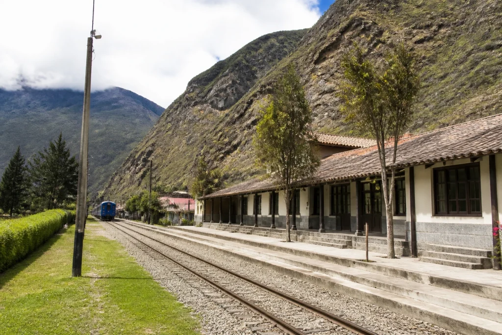 Ollantaytambo railway station, a rail connection point for Machu Picchu travel