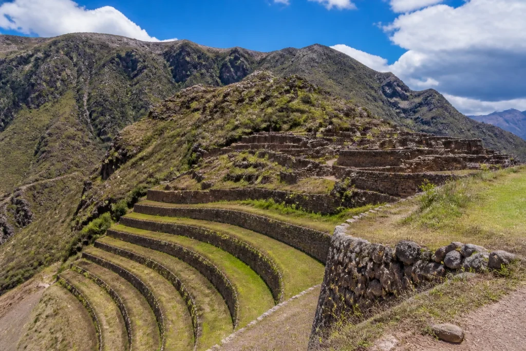 Historic terraces at Písac Archaeological Park in the Sacred Valley