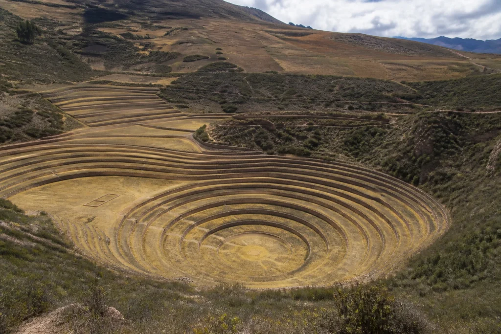 Concentric agricultural terraces at Moray in the Sacred Valley