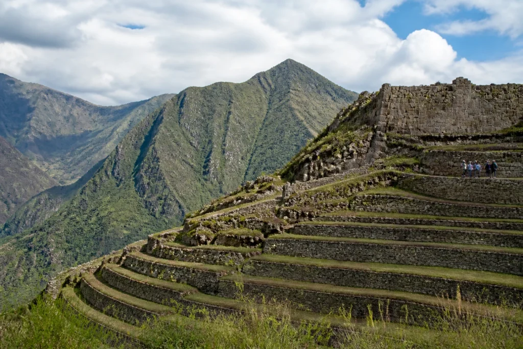 Mountain terraces at the Pisac archaeological site in the Sacred Valley