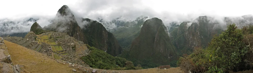 Machu Picchu citadel and mountain landscape in Peru