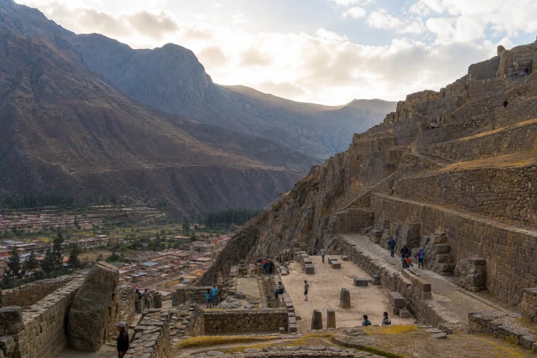 Late-afternoon view of Ollantaytambo Archaeological Site in the Sacred Valley