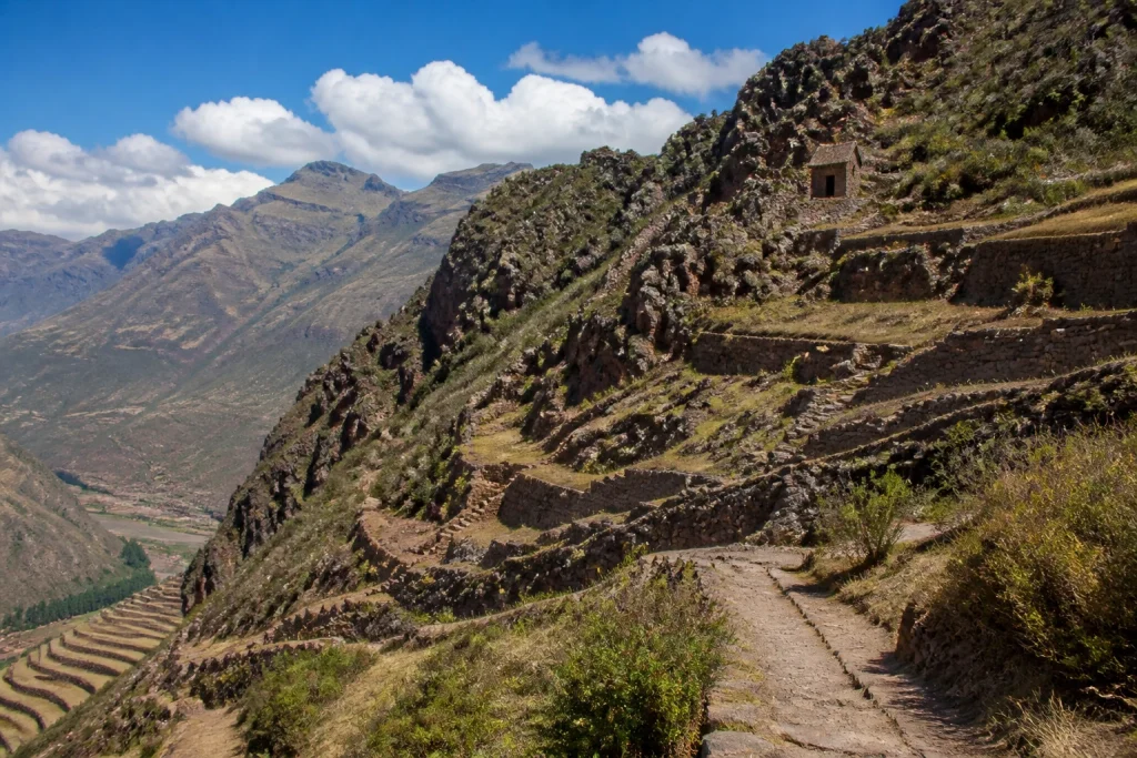 Archaeological remains at Pisaq Archaeological Park in the Sacred Valley