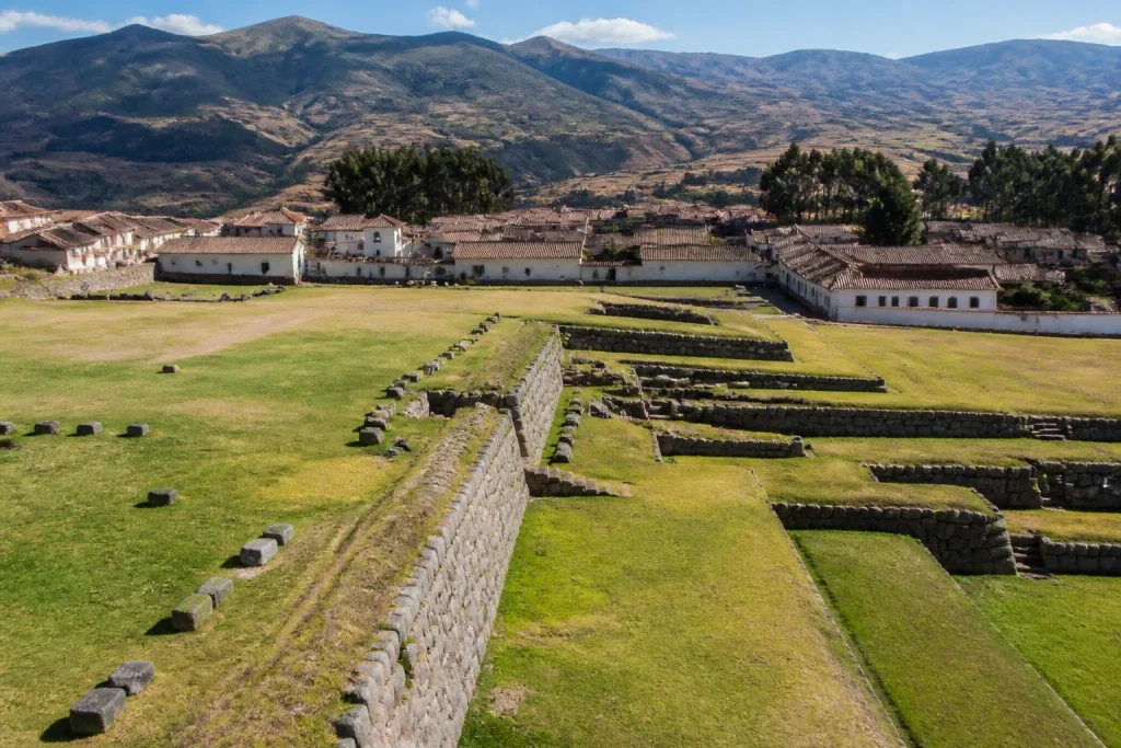 Chinchero Archaeological Park in its Sacred Valley village setting