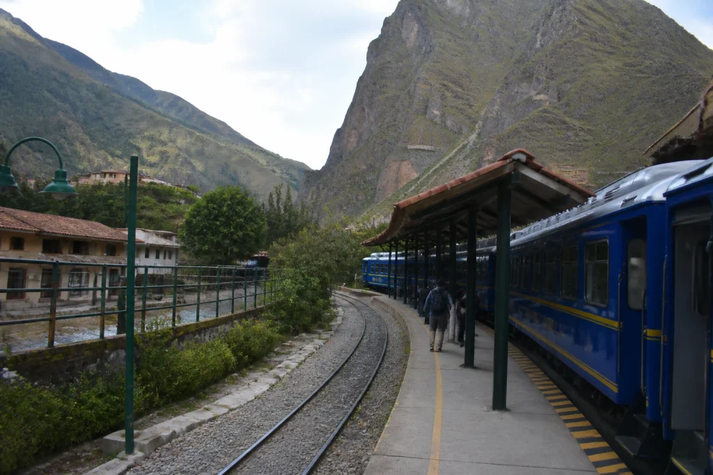 Rail departure setting at Ollantaytambo station in the Sacred Valley