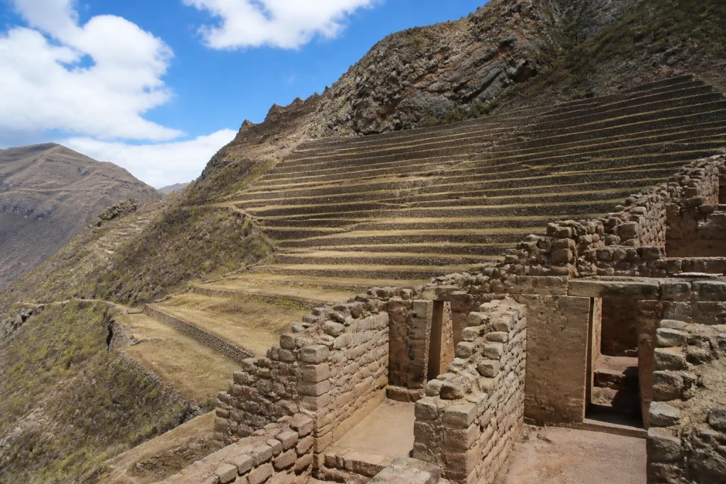 Hillside terraces at Pisaq Archaeological Park in the Sacred Valley