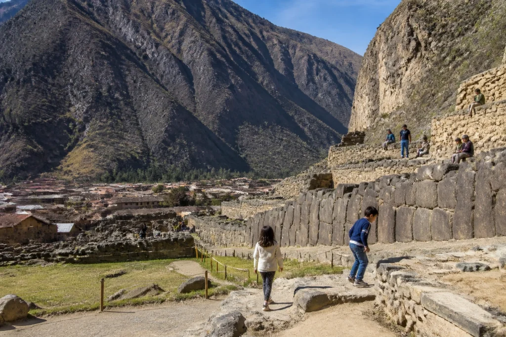 Stonework and terraces at Ollantaytambo in the Sacred Valley