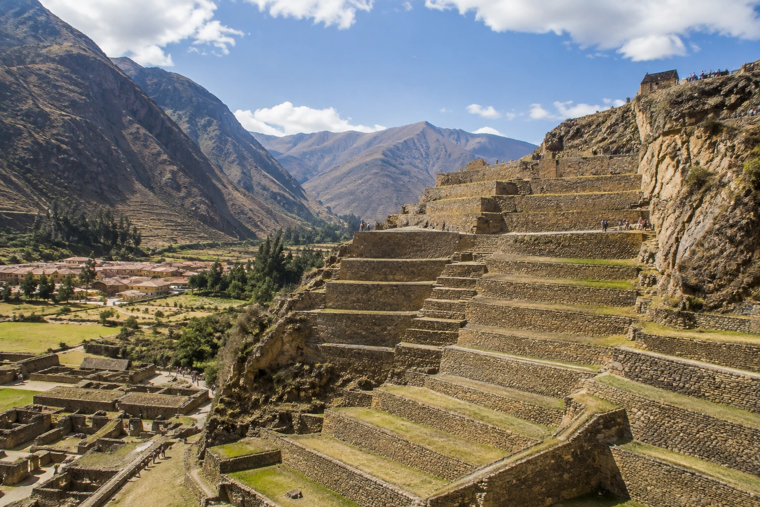 Stone terraces at Ollantaytambo Archaeological Park in Peru’s Sacred Valley